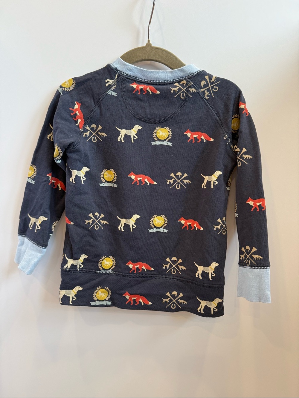 The Beaufort Bonnet Company Navy Equestrian Print Cassidy Crewneck - Picture 3 of 5